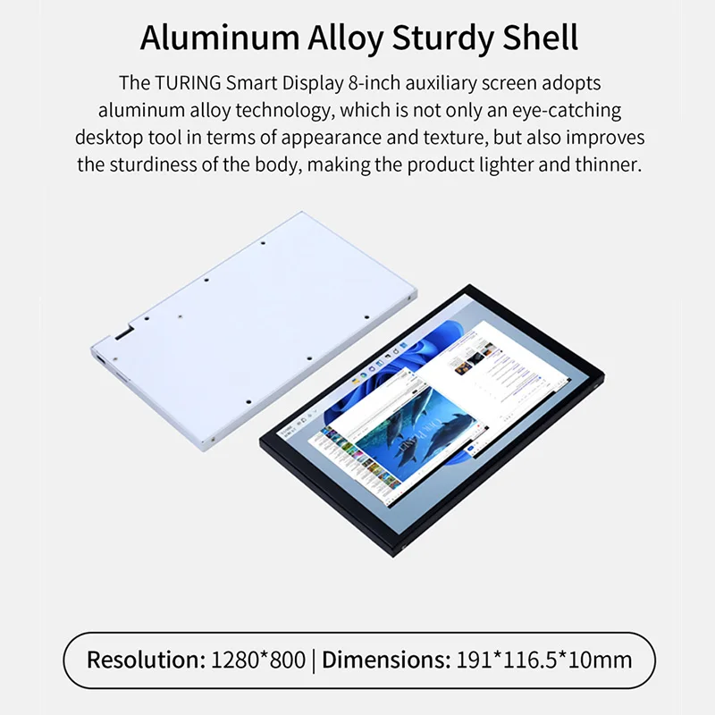 TURZX 8 Inch Secondary Screen 1280x800 IPS Smart LCD CPU GPU