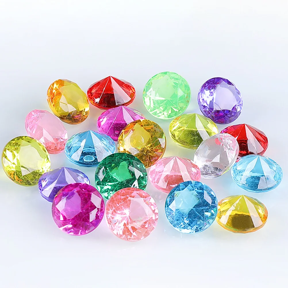 Jewel toy gem 60 Pcs For pool Toddler toys Diving gems Gemstones Kids girl Diamond Underwater Acrylic fake model Child bath