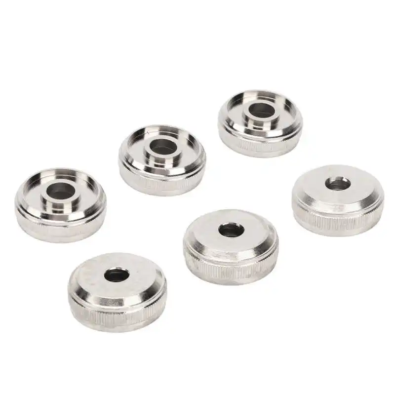 Premium Silver Metal Trumpet Valve Caps - 3-Piece Set