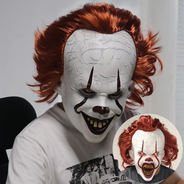 Máscara de Halloween Assustador Pennywise Palhaço Assustador Cara