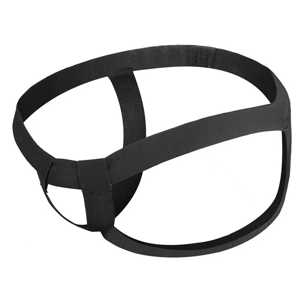 

Mens Bandage Ball Lifter Jockstrap Underwear Ring Straps Open Hole Underpants Solid Color Elastic Band Underwear Erotic Panties
