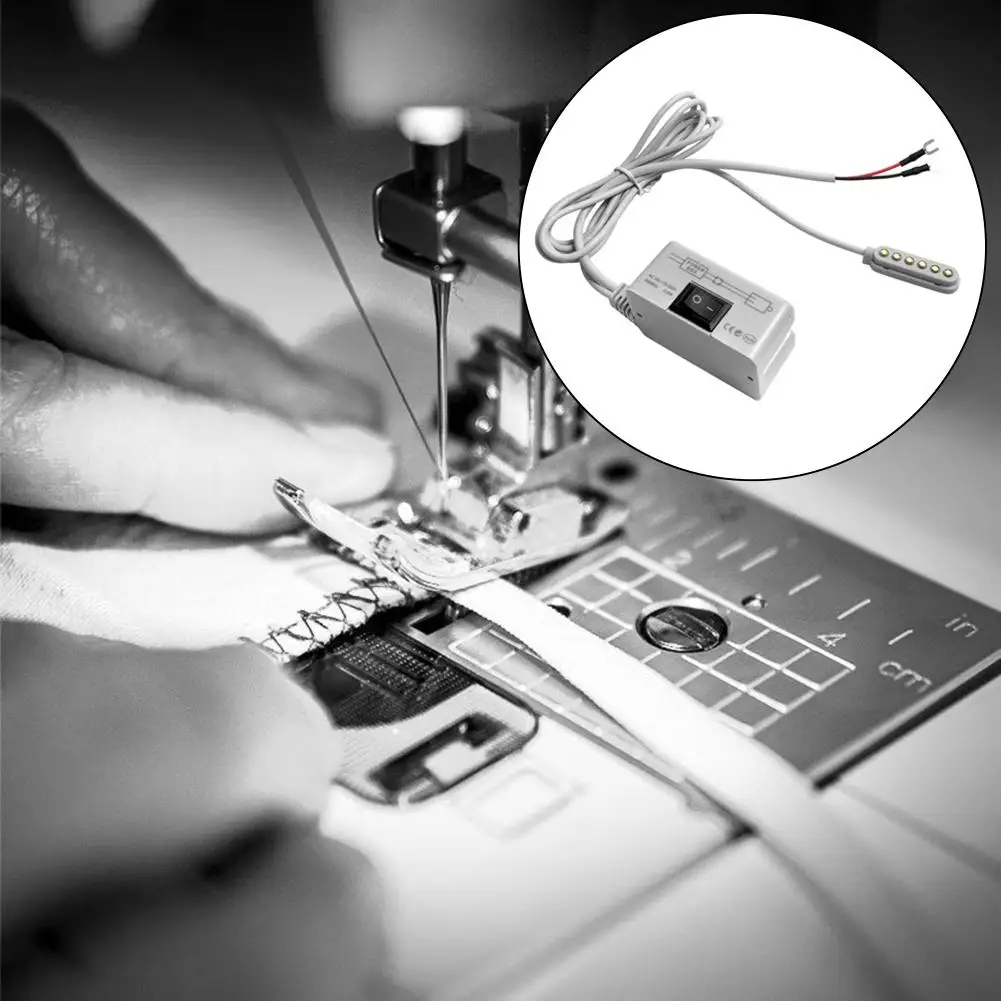 Sewing Machine Light EU/US Plug 10/6LED/COB U-Shape Flexible Industrial Lamp Magnetic Base Working Lights Workbench