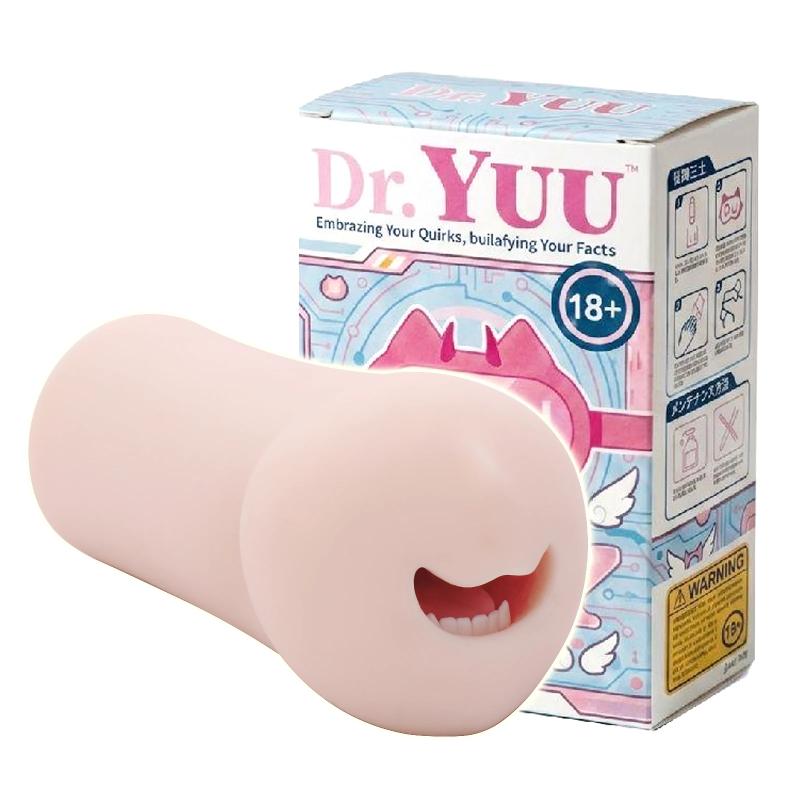 Masturbatore maschile realistico, bocca profonda, figa tascabile, pompino con denti, lingua, giocattoli sessuali per uomini, masturbazione, sesso orale_voghion.com