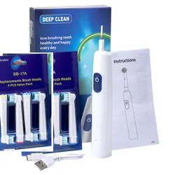 Rechargeable Sonic Electric Toothbrush with Timer and Multiple Cleaning Modes (Type D)
