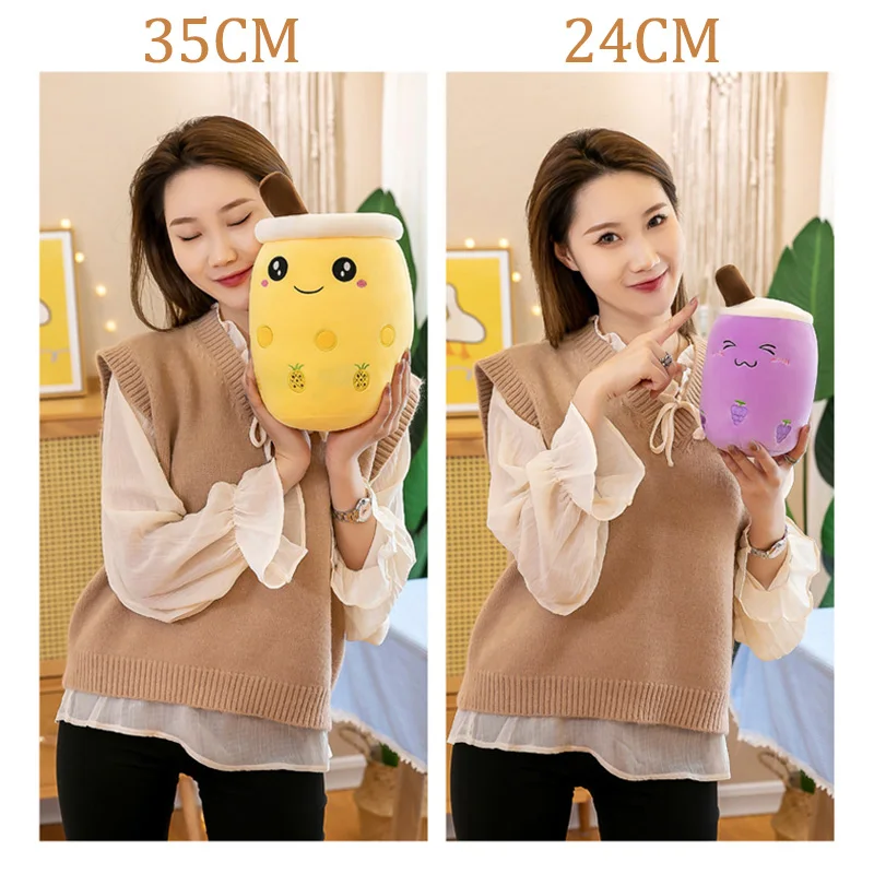 Adorable Boba Tea Plush Pillow - Soft Kawaii Toy & Gift 24CM