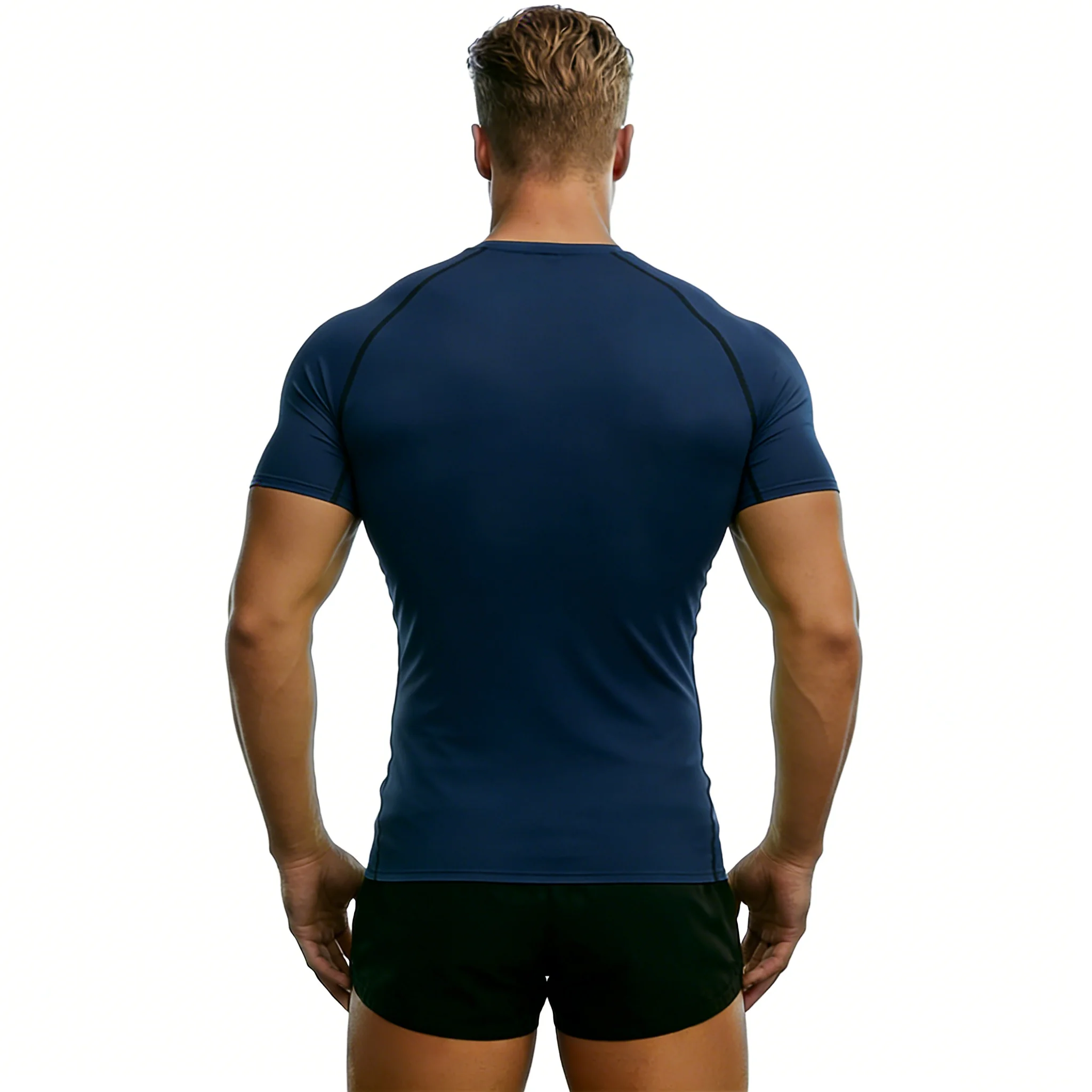 Men's Reflective Stripe Quick Dry Compression T-Shirt 2