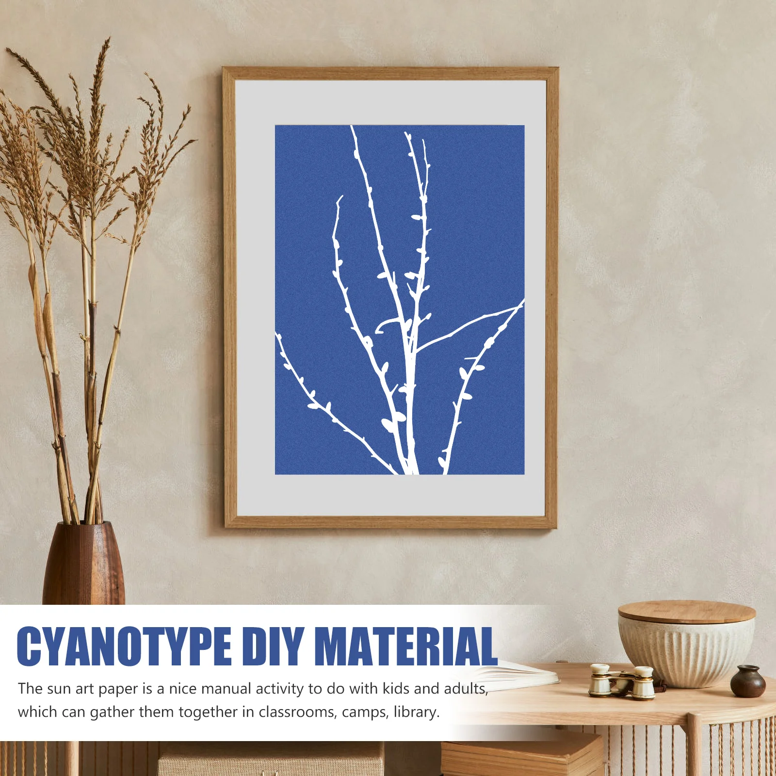 Cyanotype 태양 종이 인쇄 DIY 종이 활성화 태양 천연 섬유 PVC 어린이