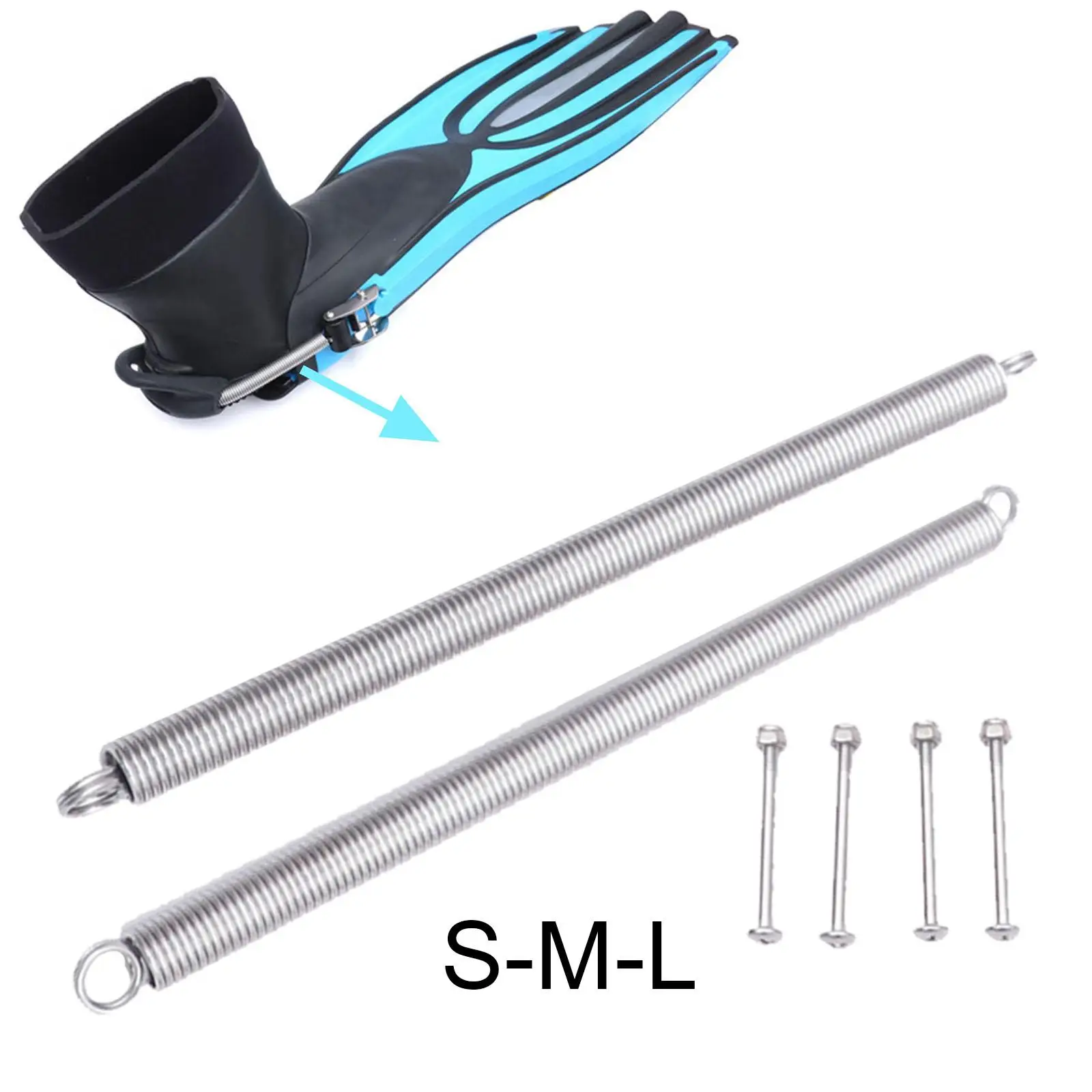 Diving Fin Straps Spring Screws Set Snorkeling Scuba Tool Equipment Parts 5