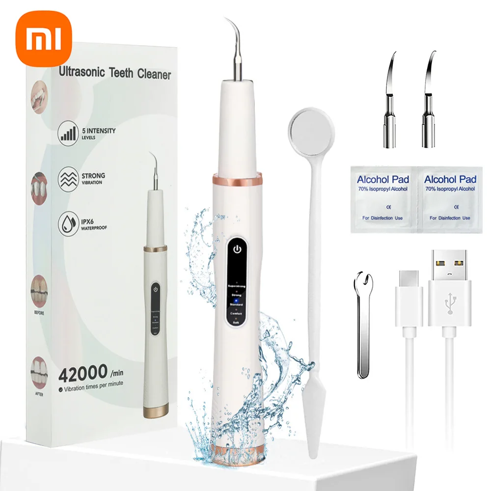 xiaomi 5 speed ultrasonic dental calculus remover usb rechargeable tartar removal electric teeth cleaning instrument set Xiaomi 5-Speed Ultrasonic Dental Calculus Remover Usb Rechargeable Tartar Removal Electric Teeth Cleaning Instrument Set