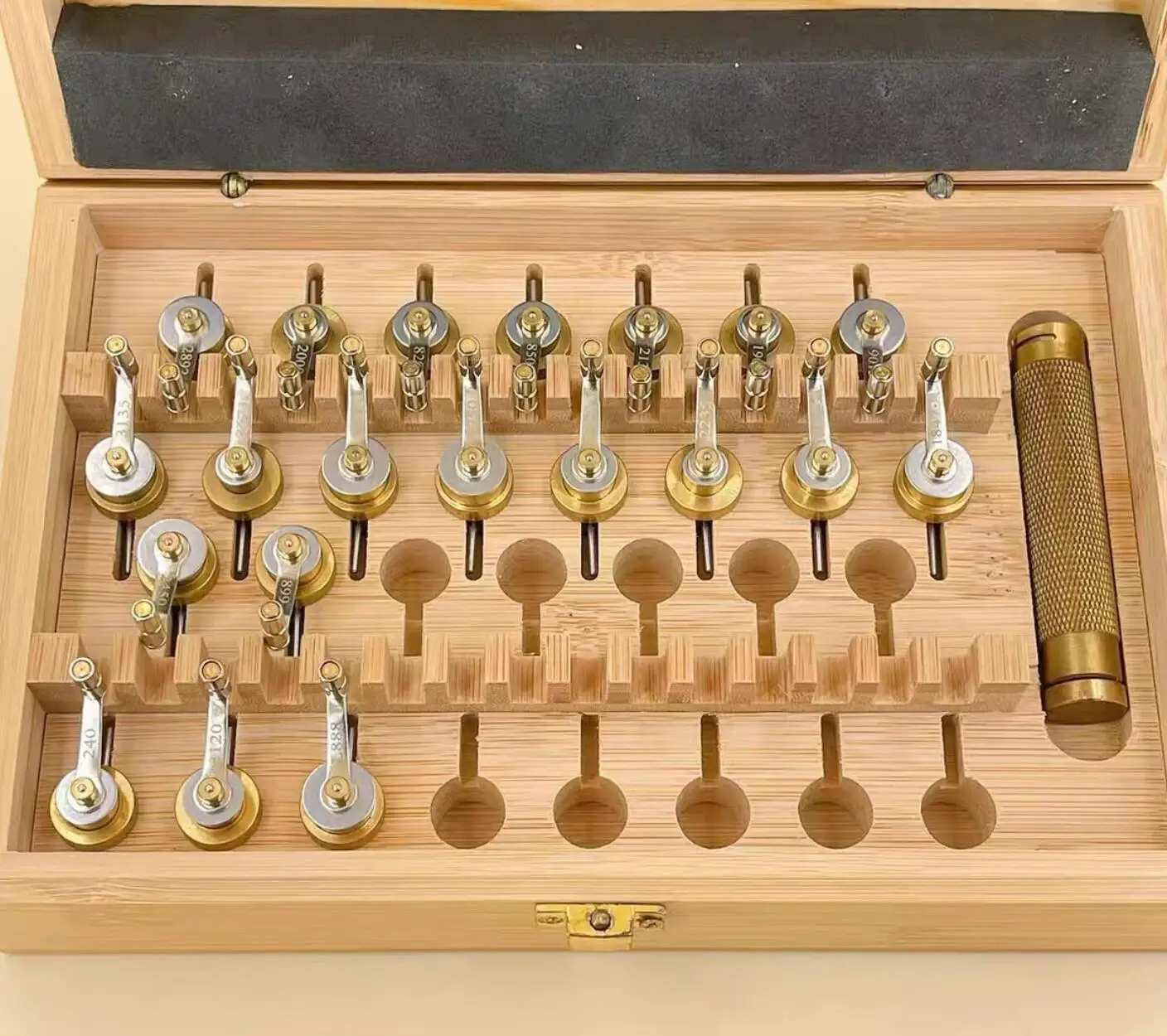 Avvolgitore Per Molle Di Orologio In Rame – 20 Modelli Professionali Per Riparatori, Con Scatola In Legno