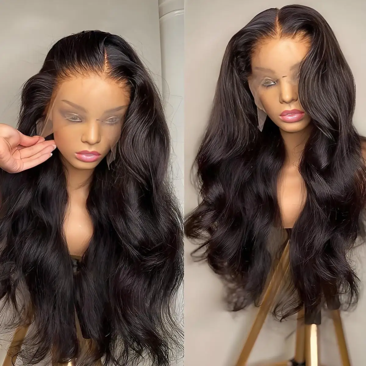 46 40 Inch Body Wave Loose Wigs HD Transparent Lace Human Hair Wig 13x4 13x6 HD Pre Plucked Pre Cut Lace Frontal Wig For Women 1