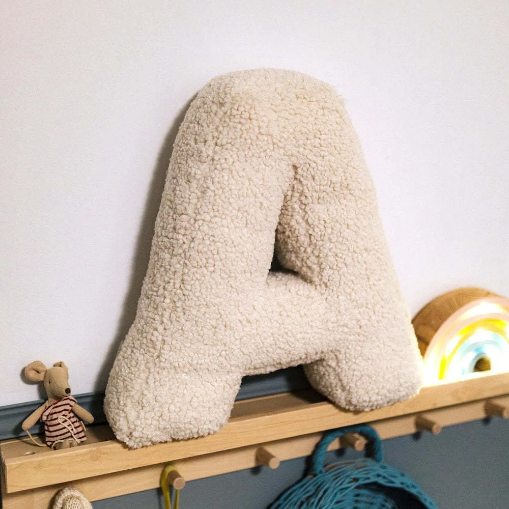 ins ABC 26 lambswool letter pillow sleep soothing pillow background shooting props pillow Baby Shower  Party Gift 2
