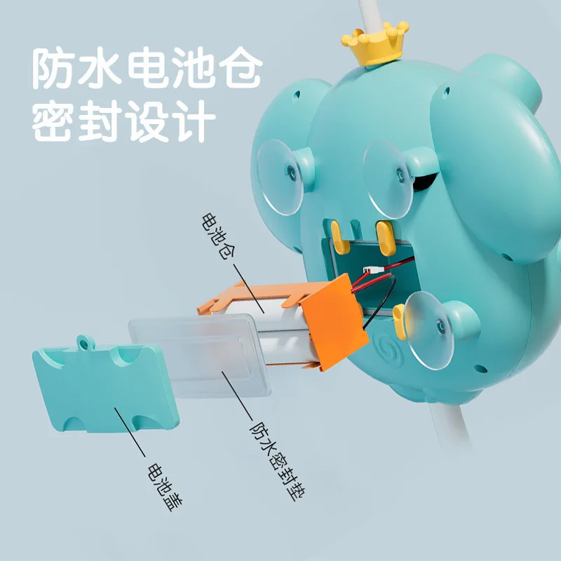 Electric Shower Toy Water Spray Elephant Spit Bubbles New Water Children Summer Play Bathroom Bath — view 5