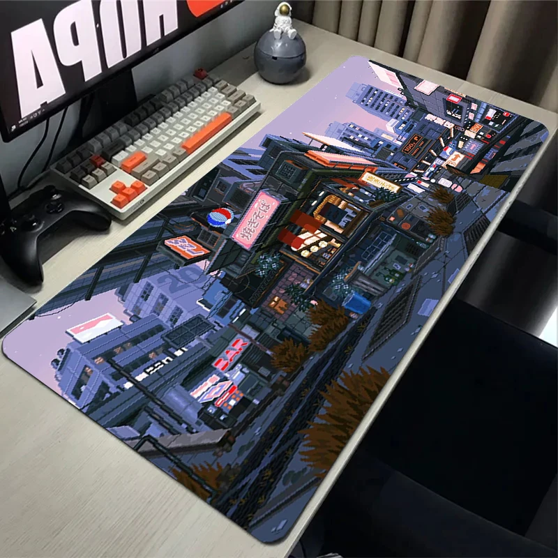 

Piexl Mouse Pads Japanese Street Style Table Mats Computer Mousepad Company Big Desk Pad 40x90cm Large Gamer Mousepads Mouse Mat