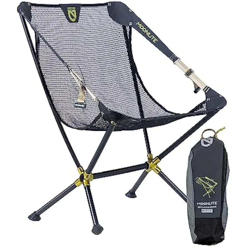 

NEMO Moonlite Reclining Camp Chair | Portable Backpacking and Camping Chair with Adjustable and Foldable Options, Black Pearl