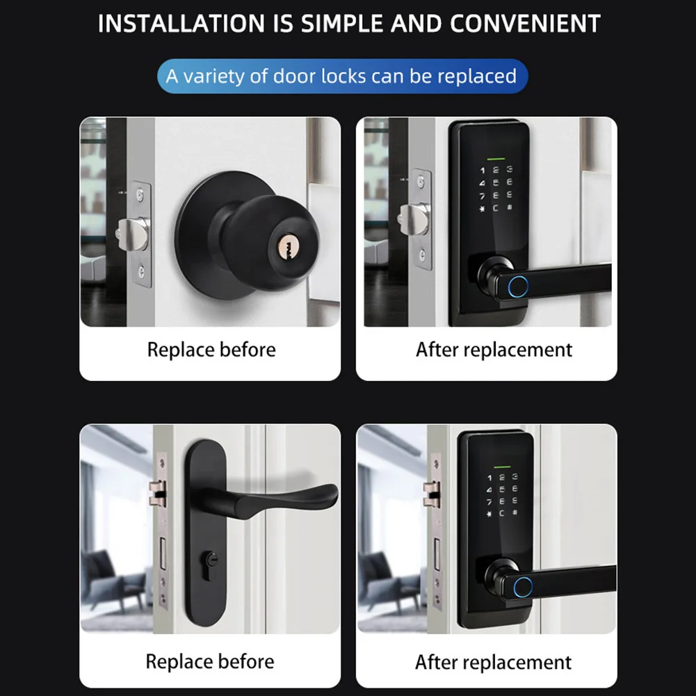 WF-026 cerradura inteligente de seguridad tuya wifi optional remote control  invisible smart door lock keyless entry home - AliExpress