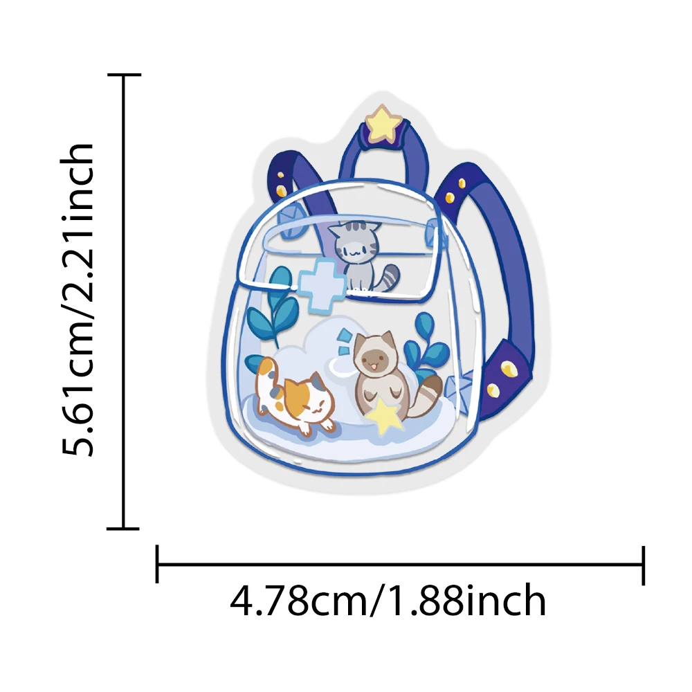 50 stücke Transparente Objekte PET Aufkleber Aufkleber Für Laptop Notebook Skateboard Gitarre Helm DIY Cartoon Ästhetische Aufkleber – Detail 16