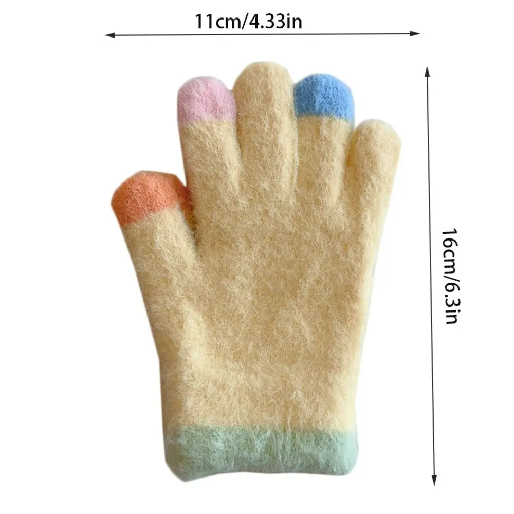 Warm Knitted Kids Winter Gloves for 4-10 Years Old