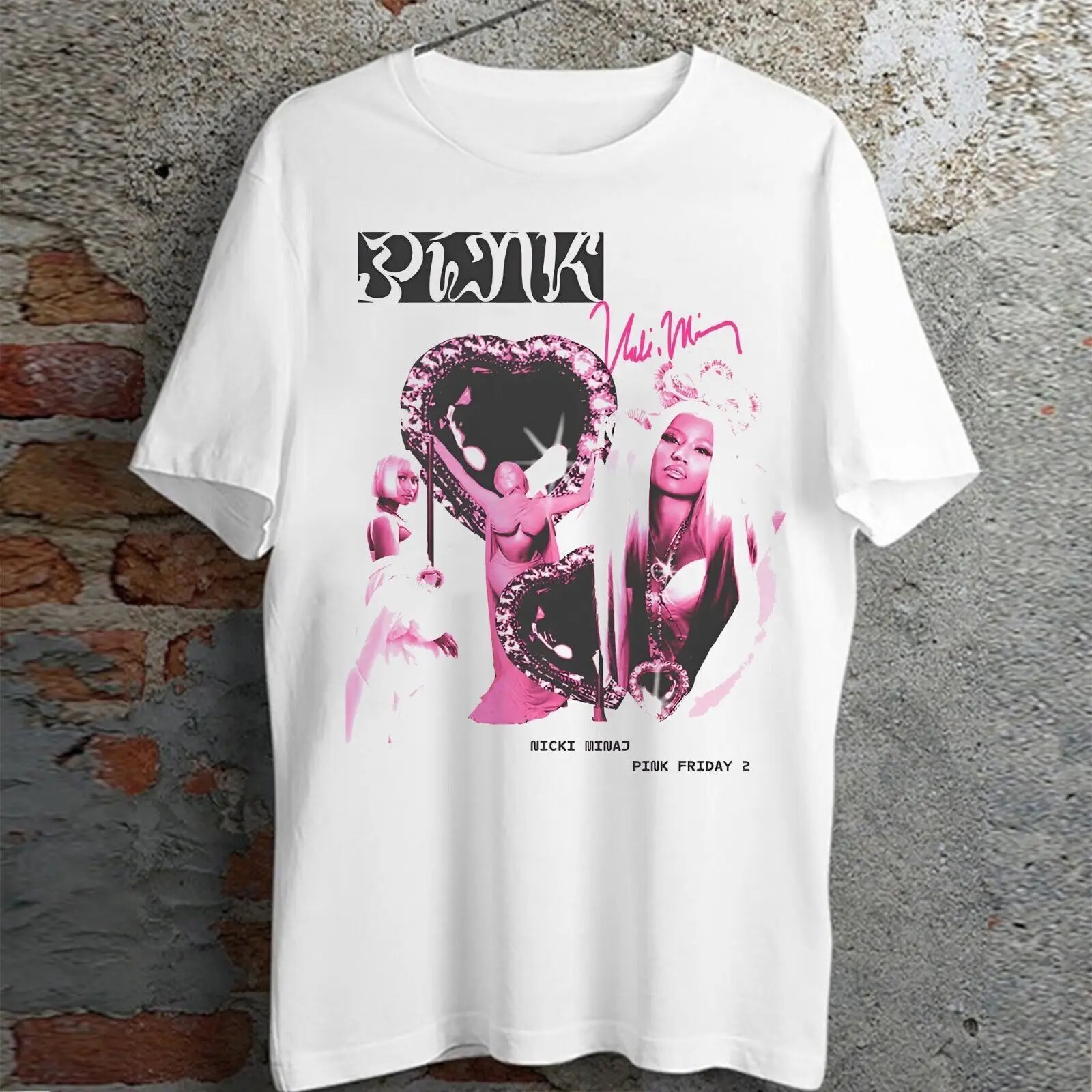 Hot Nicki Minaj Pink Friday 2 Album T Shirt Family Black S 5Xl P746 Maniche Lunghe O Corte