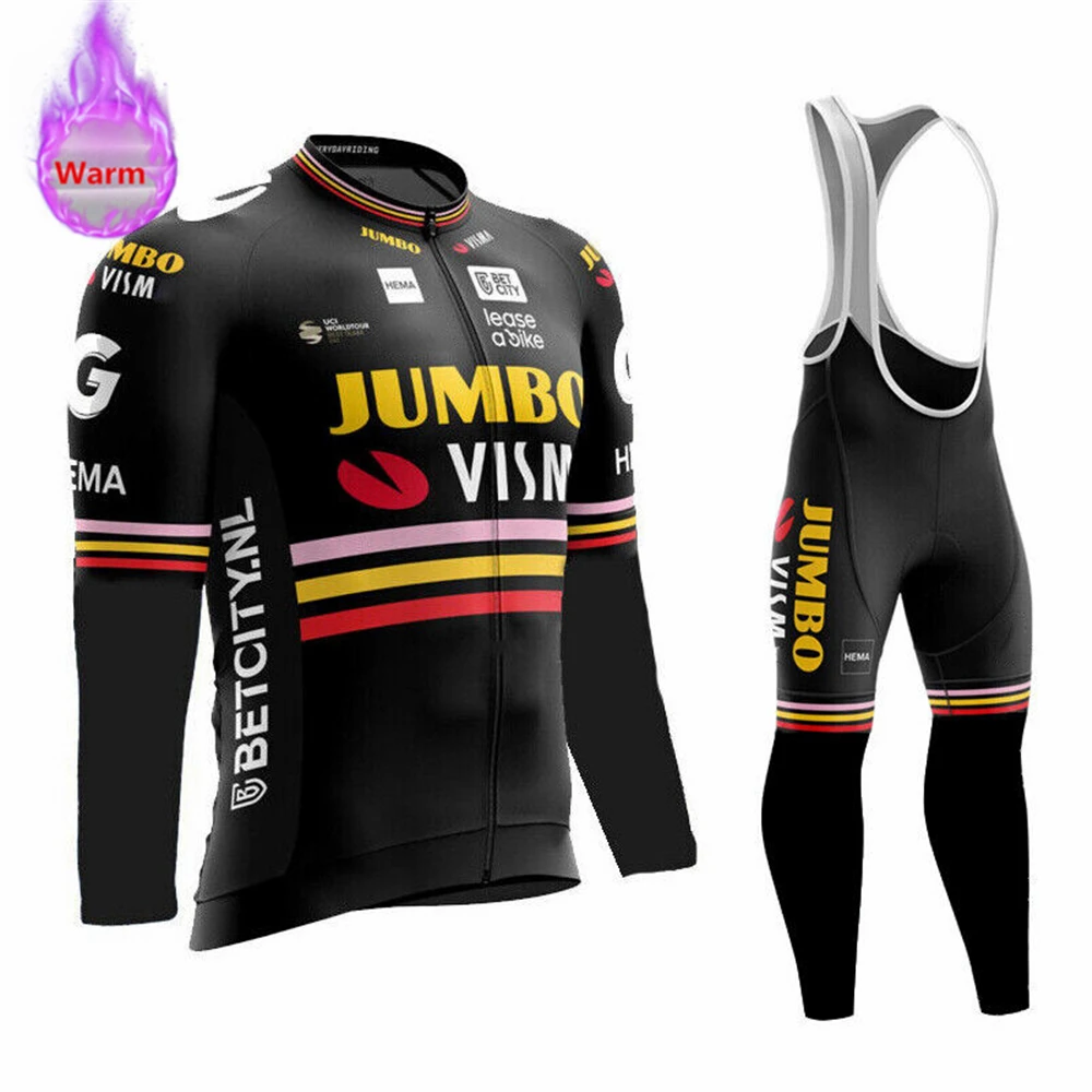 Cycling Suit Alpecin Team Outdoor Clothing Cycling Winter Warm Fleece Mountain Bike Long Sleeve