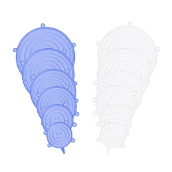 Silicone Stretch Lids Set - 12 - Piece Flexible Food Covers (Set 1)