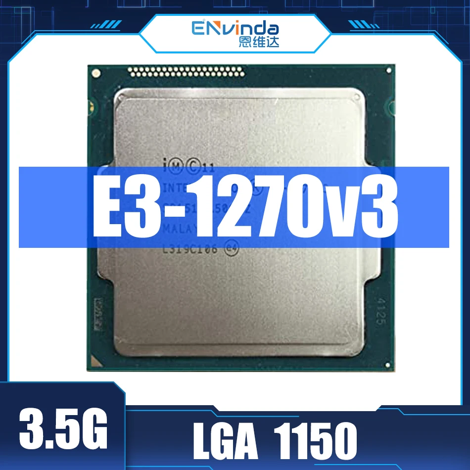 중고 인텔 제온 E3 1270V3 프로세서, 3.5GHz LGA1150, 8MB 쿼드 코어 E3-1270 V3 CPU SR151 -  AliExpress