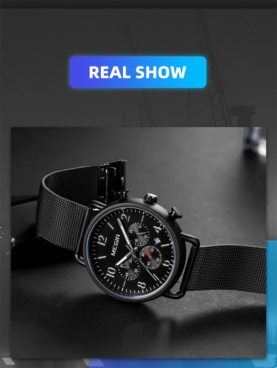 Herrenuhr, Luxus-Sport-Quarz-Armband, Stahlgeflecht, Business-Casual-Uhr mit Kalender, Lederband, Mann_voghion.com