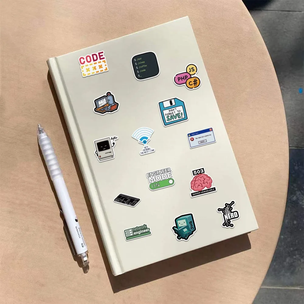50PCS Engineer Programming Network Coding Hacker Stickers DIY Laptops Water Bottles Phones Decorative Stickers Perfect for Gift 4