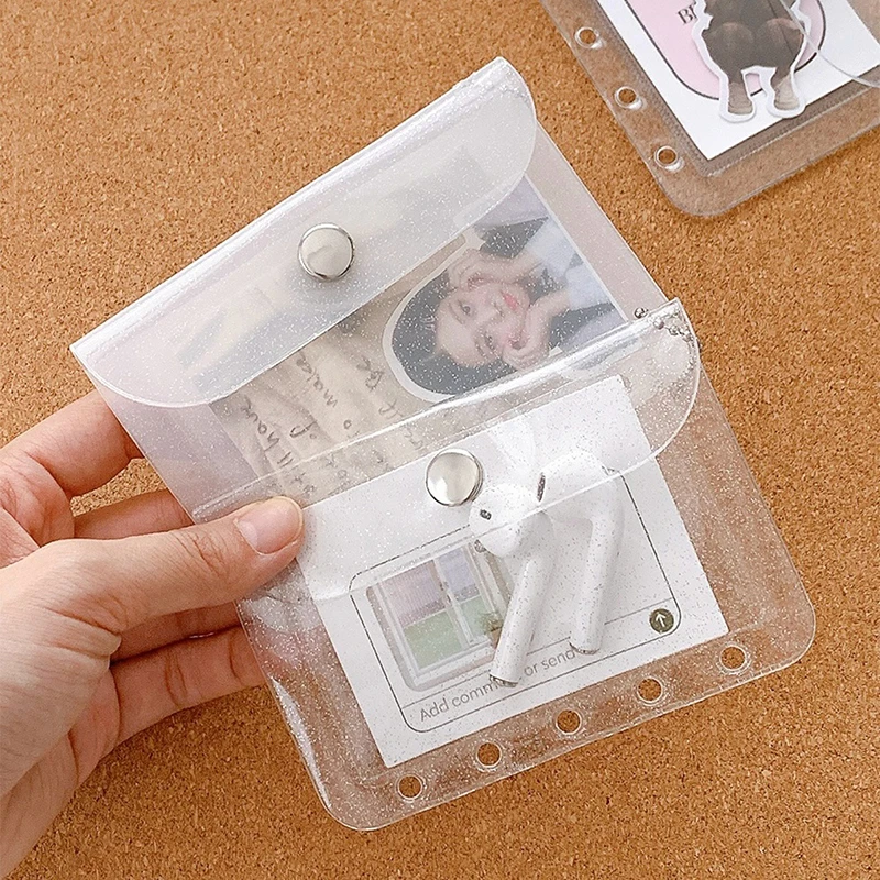 YESSART 9x7 Clear Plastic Envelopes Hook Loop Closure Receipt Stickers - View #10