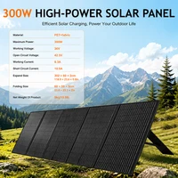 Kit de panneau solaire portable pliable 300W, étanche, chargeur de secours solaire d'urgence pour le camping, la station d'alimentation RV, la vie hors réseau 1