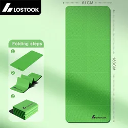 Compact 4mm TPE Foldable Yoga Mat for Easy Storage and Versatile Workouts (Green)