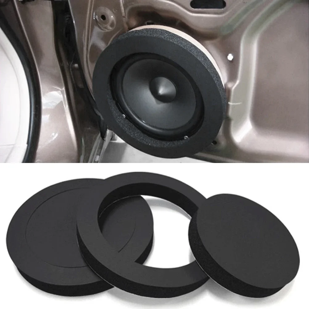 6.5 Inch Car Speaker Ring Bass Door Trim Sound Insulation Cotton Audio Speakers Sound Self Adhesive Insulation Ring