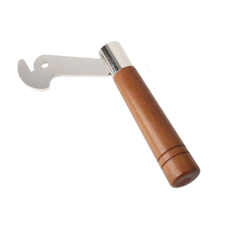 Wooden Handle Fireplace Tool Stainless Steel Hook For Wood Stove Damper Door Opener Safe Heat Resistant Replacement Accessory