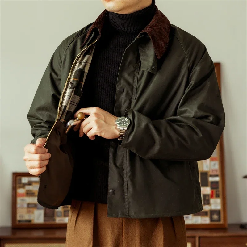 Red Tornado Spey Waxed Cotton Jacket Retro Inspired Fly Fishing Outerwear Boxy Fit 4