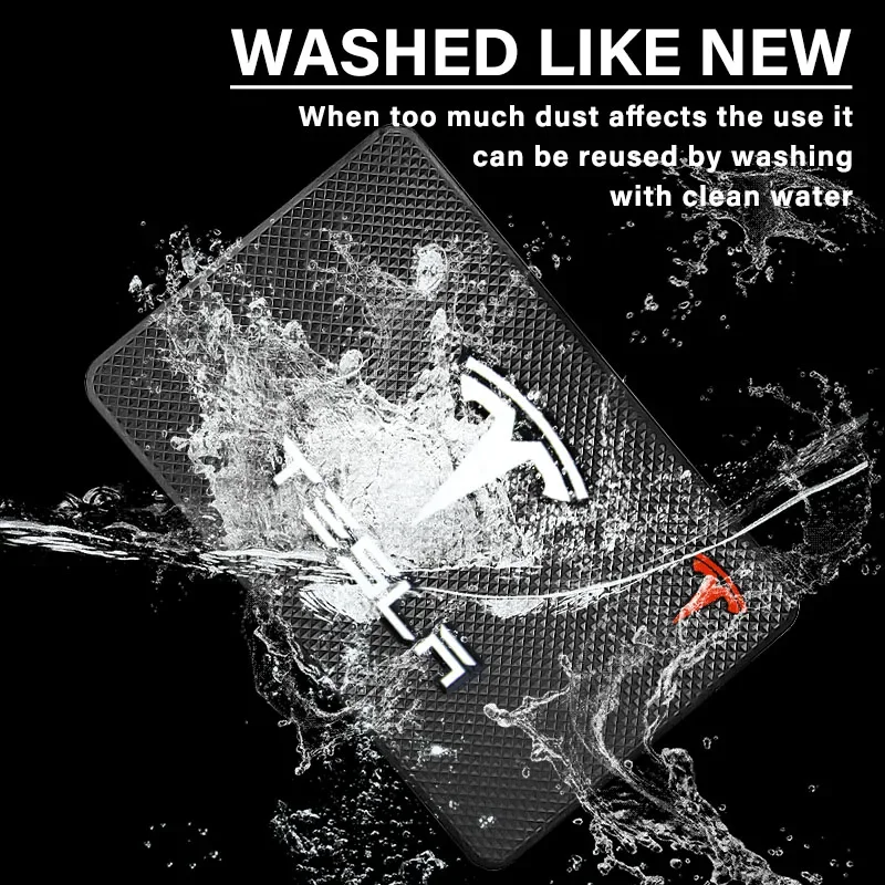 Car Ornament PVC Anti-Slip Mat Sticky Pad Dashboard Accessories For Tesla Model 3 2022 S X Y Style Roadster Invader Coil Mod WYE