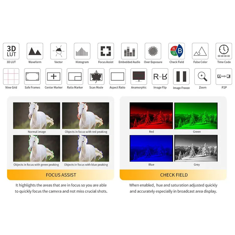 FEELWORLD D101 PLUS Dual Screen 10.1"4RU Rackmount Monitor 4K HDMI-Compatible SDI 1920x1200 IPS Display For Camera Photography