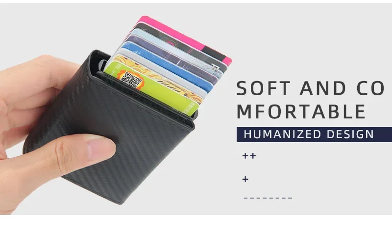 2024 Magnet-Anti-RFID-blockierendes Ausweis-Kreditkartenetui für Herren, Leder-ID-Bank-Geldbörsen mit magnetischer Schnalle, Kartenhalter – Detail 23