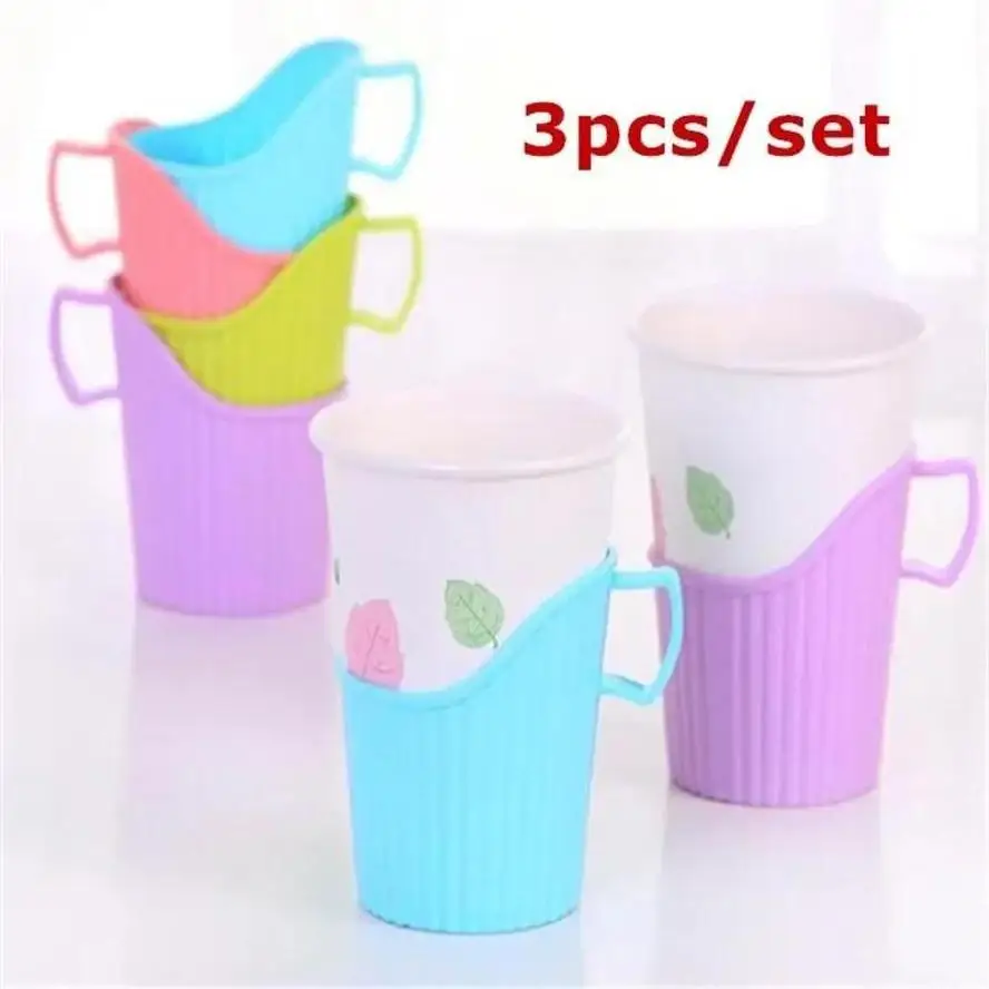 3-Pack Disposable Insulated Cup Holders for Hot Beverages - Wholesale