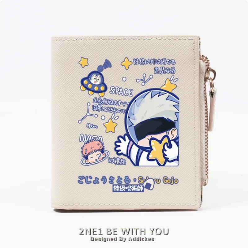Anime Satoru Gojo Jujutsu Kaisen  Zipper Fashion Wallets PU Purse Card Holder Money Bag Gift B694 Cosplay