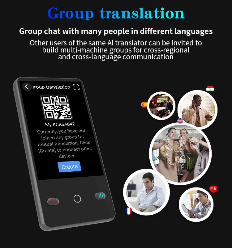 Portable Translator Device F1 Intelligent Language In Real-time Voice Recording Text Smart Translation Device Business Travel
