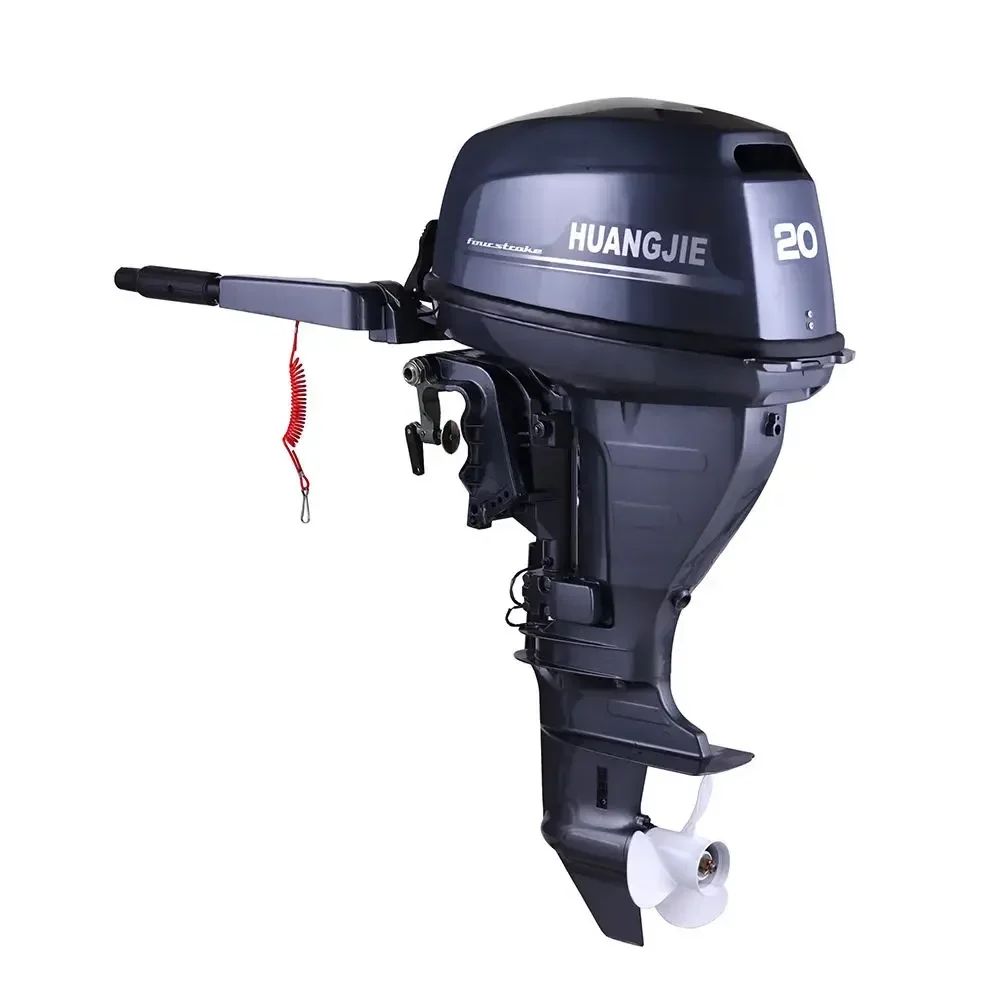 Boat Motor Outboard 4 Stroke 20HP Boat Engines Water Cooled Trolling Gasoline Motor Boat Engine rubber boats outboard engines propellers marine plug in two stroke four stroke four assault boats gasoline outboard engines