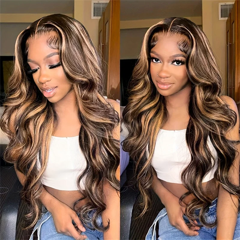 

Body Wave Highlight Lace Front Human Hair Wigs 13x4 HD Lace Front Wig Brazilian Remy Human Hair Wigs For Women Choice