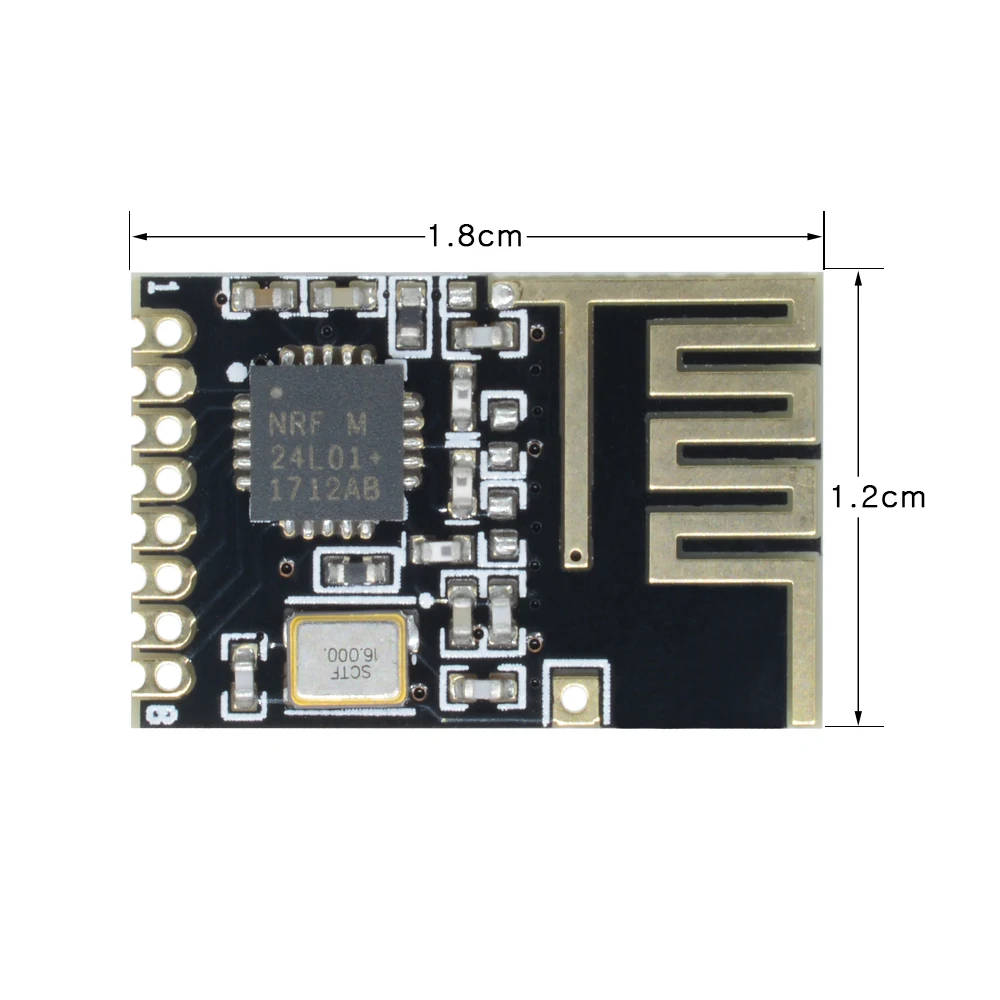 5-Pack Miniature Enhanced RF Wireless Modules - Power-Boosted 2.4GHz SMD Receiver Transceiver Board