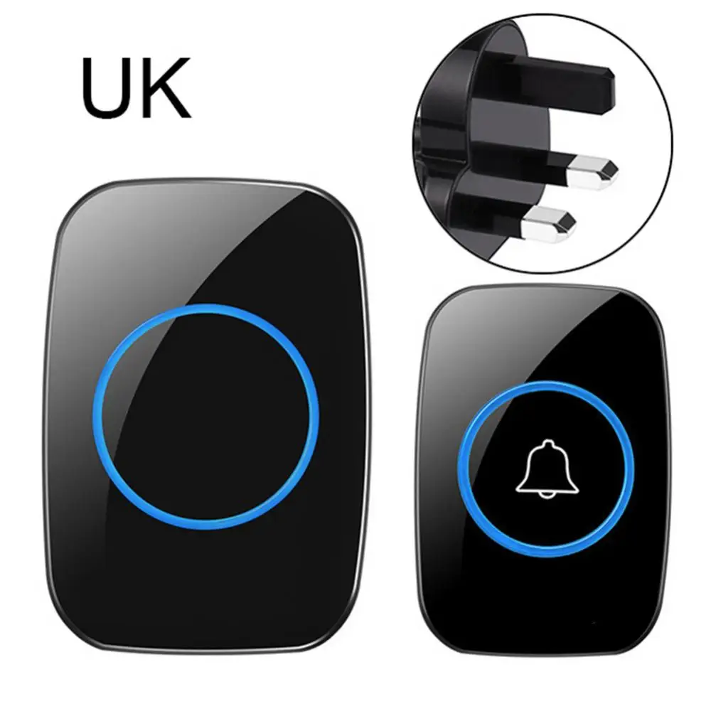 

Button Waterproof Remote Wireless Doorbell A10 300m Chime Plug-in Ring Alarm