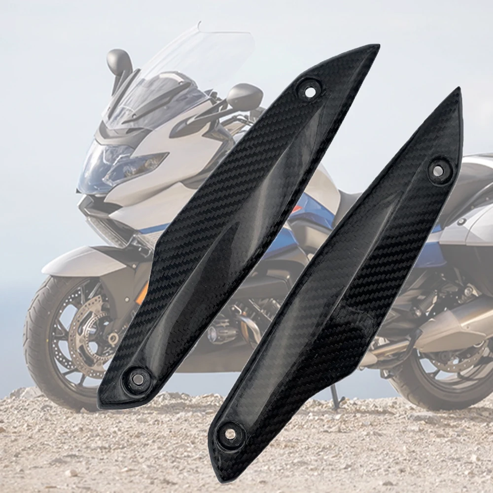 Motorcycle Real Carbon Fiber Windshield Strips Cover Bracket Bars Stent Adapt Guard Fits For Bmw K1600Gt K1600Gtl K 1600 Gt Gtl