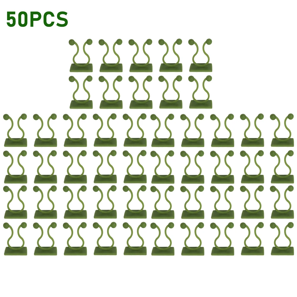 Clips De Fixation Murale Pour Plantes D'Escalade, Crochet Auto-Adhésif Pour Vigne En Rotin, Réinitialisation De Reliure Invisible Pour Jardin, Pinces Murales En Rotin, 50-10 Pièces