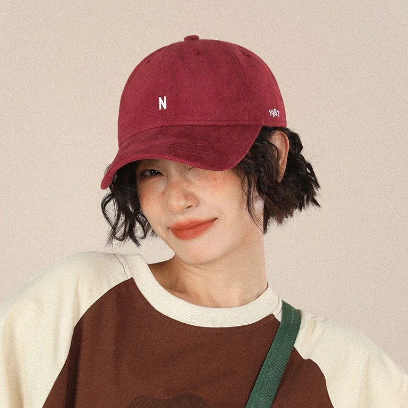 Frühlings- und Sommer-Entenschnabelmütze, Sonnenschutzhut für Damen, kleines Gesicht, vielseitige Baseballmütze mit weichem Oberteil