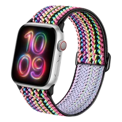 Bohemian Nylon Elastic Watch Band Bracelet - 38 40 41mm (Multicolor)