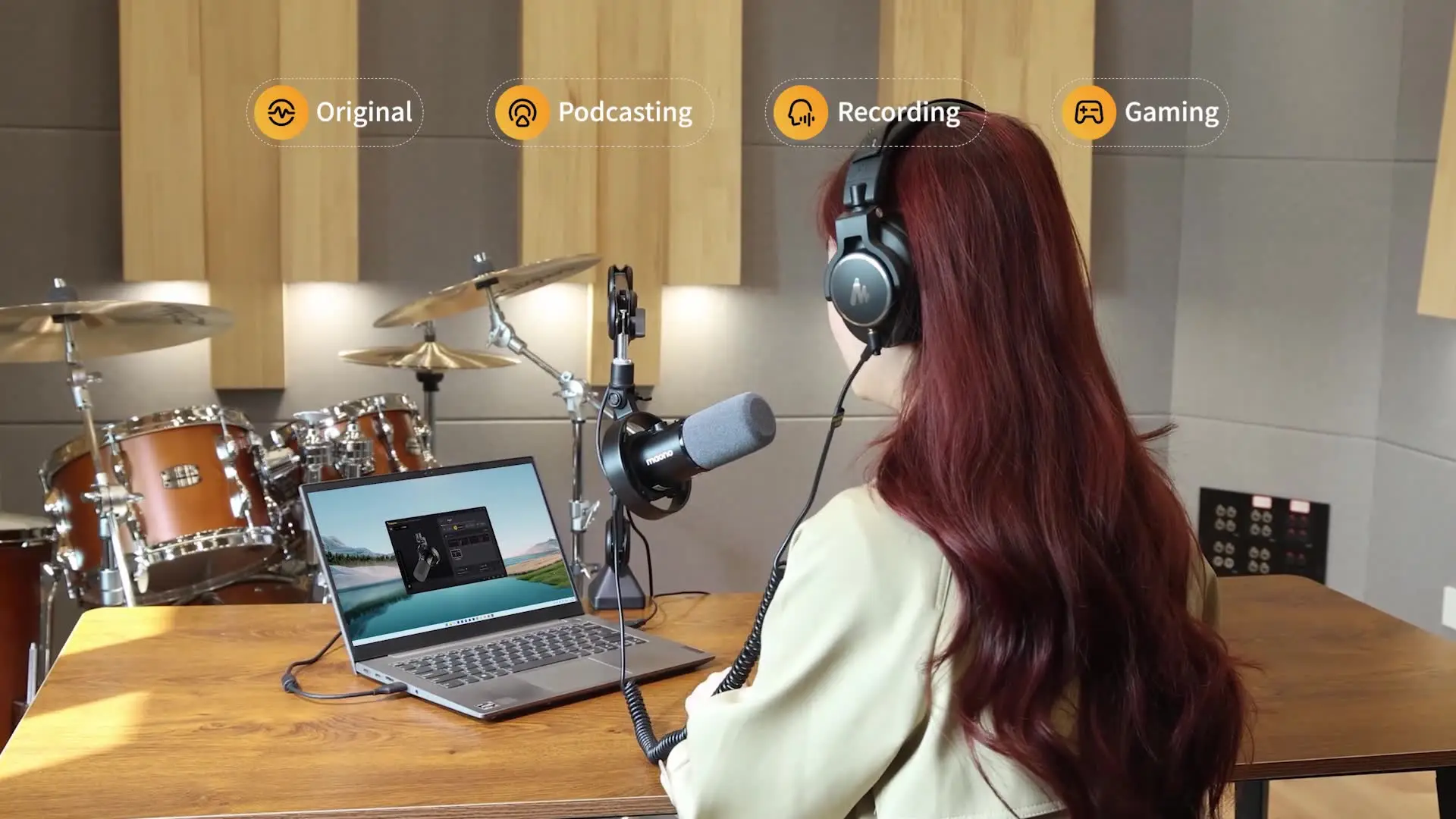 Maono PD300X динамический микрофон XLR USB для записи подкастов 192 кГц 24 бит