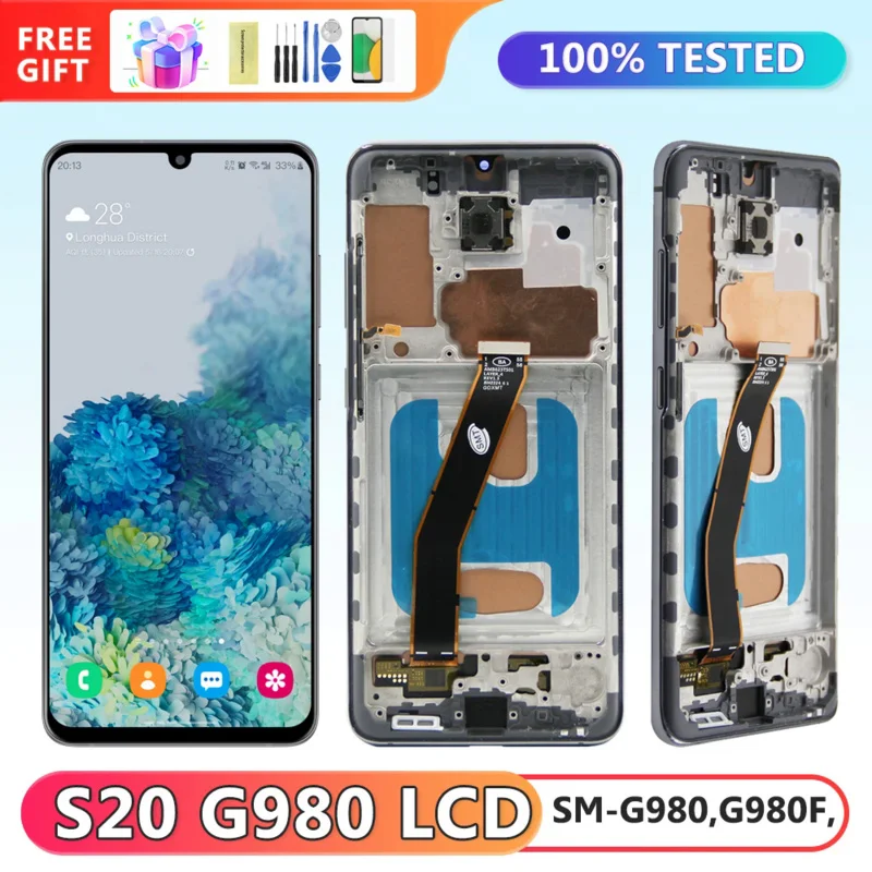 

tft S20 Screen Replacement, for Samsung Galaxy S20 G980 G980F G980F/DS Lcd Display